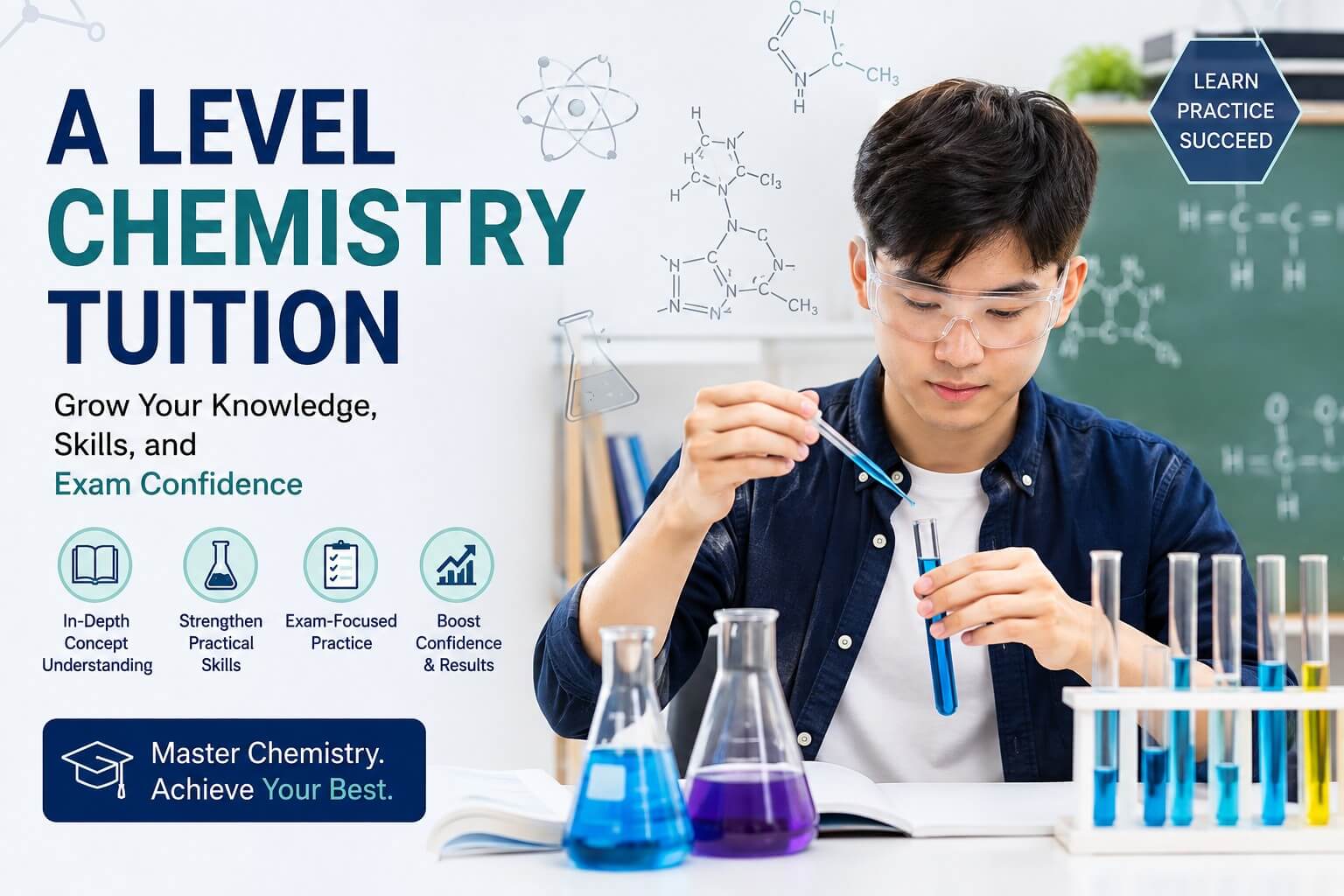 A chemistry tutor helping students develop their knowledge and exam confidence