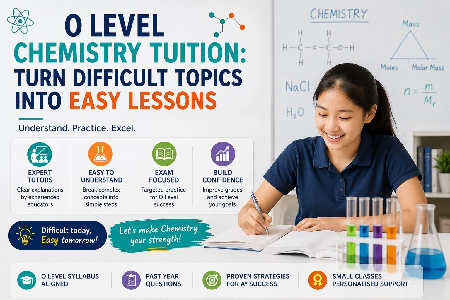 O Level Chemistry Tuition: Turn Difficult Topics into Easy Lessons