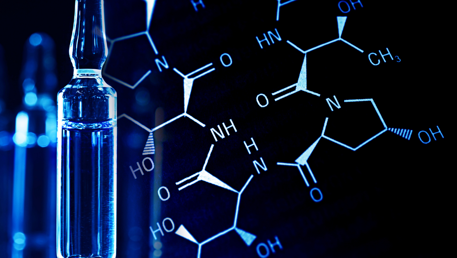Chemistry formulas and laboratory glassware